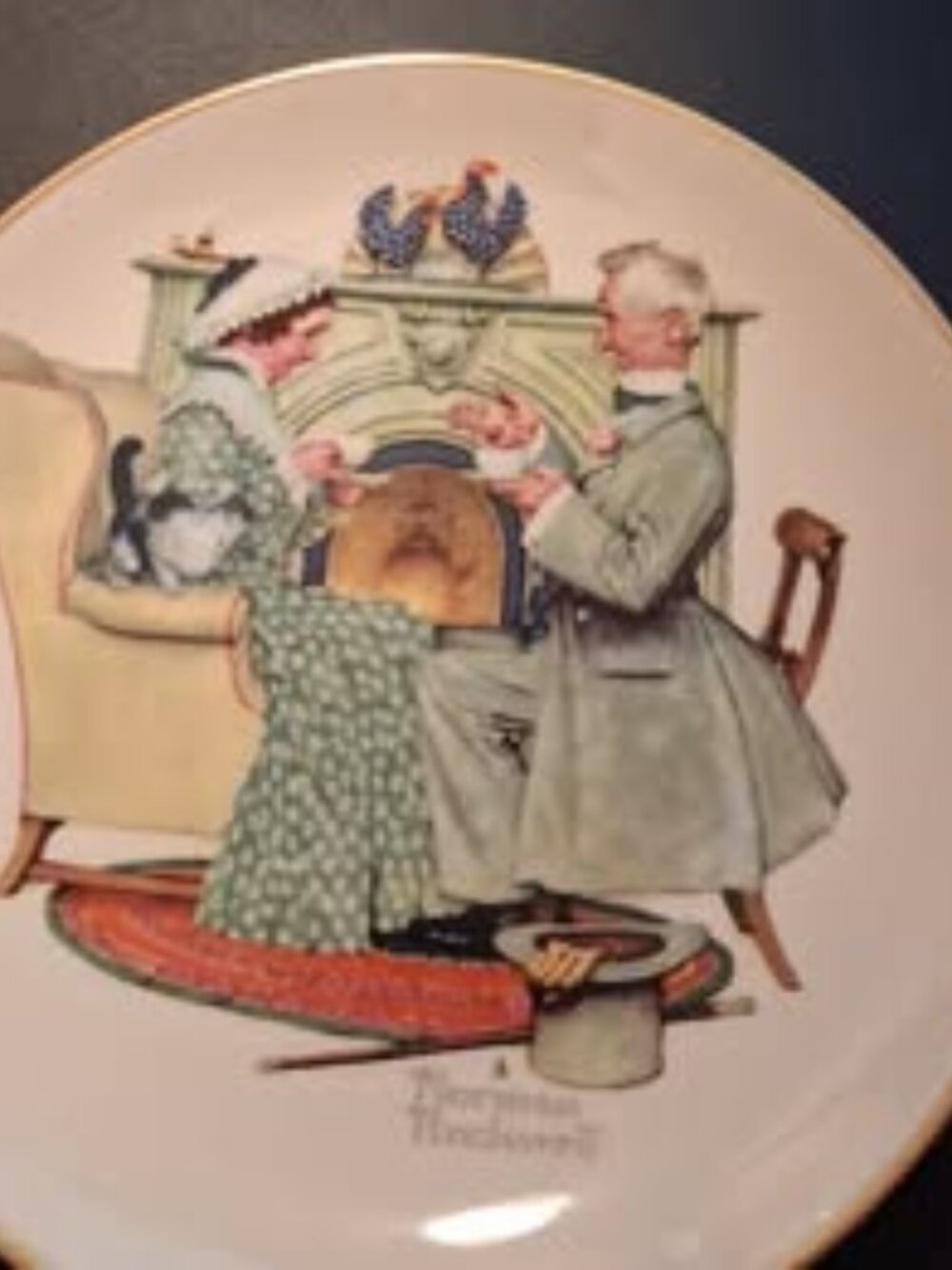 Vintage 1973 Limited Edition Norman Rockwell Collector Plate
